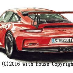 GC-280 ポルシェ911GT3-RS 限定版画 直筆サイン有...