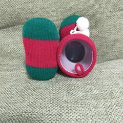 クリスマス ブーツ お菓子入れ フック穴付き オーナメントの画像