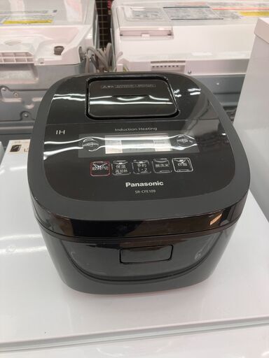 【値下げしました!!】Panasonic 5.5合IH炊飯器 2020年式 SR-CFE109 備長炭釜 黒 ブラック パナソニック No.3748● ※現金、クレジット、スマホ決済対応※