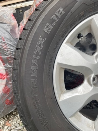 パジェロ純正アルミ　スタットレス265/65R17