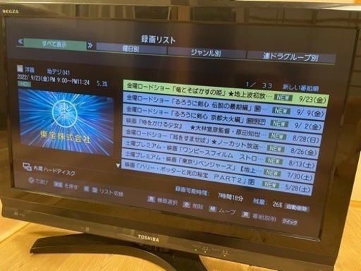 東芝　TOSHIBA REGZA 32H8000 液晶テレビ