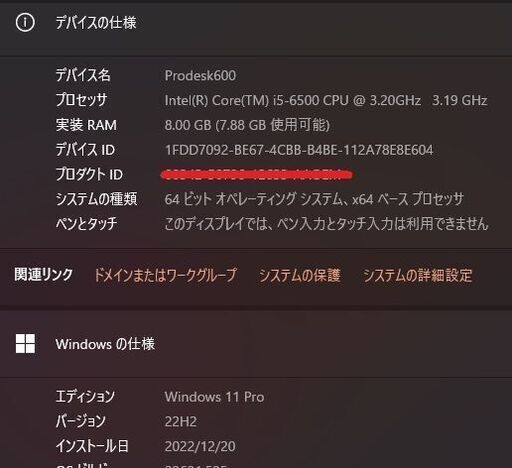 Prodesk600 G3 i5 NVMe M2SSD256GB HDD500GB Office2019Pro
