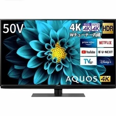 4Kテレビ　50V型【2022年製】SHARP シャープ 4T-C50DL1 動作確認済み 直接引取OK AQUOS Android TV