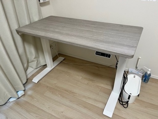 <お譲り先決まりました>Flexispot 電動式スタンディングデスクEJ2 white wood grain