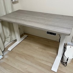 <お譲り先決まりました>Flexispot 電動式スタンディングデスクEJ2 white wood grain