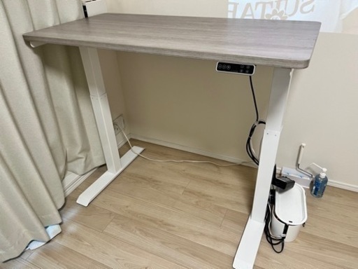 <お譲り先決まりました>Flexispot 電動式スタンディングデスクEJ2 white wood grain
