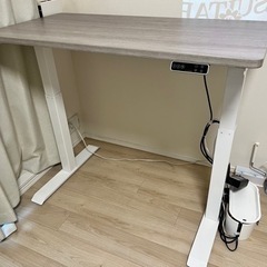 <お譲り先決まりました>Flexispot 電動式スタンディングデスクEJ2 white wood grain