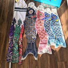 ナイロン製鯉のぼり 子鯉は青×2 男の子兄弟 双子