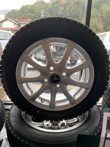 【新品】155/65R14 新品アルミ&新品ブリヂストンスタッドレス4本セット
