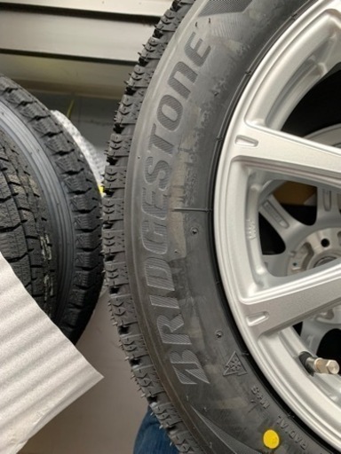 【新品】155/65R14 新品アルミ&新品ブリヂストンスタッドレス4本セット