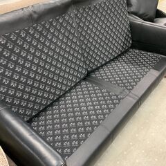 ◎アイラーセン　3Pレザーソファー　デンマーク北欧家具　ブラック　使用感あり◎の画像