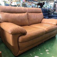 【愛品館八千代店】ニトリ　ナツッジ　総本革　2.5人掛ソファ