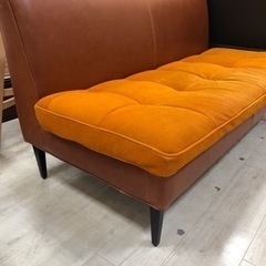 取りに来れる方限定！Tabu leather worksの2人掛けソファーです！