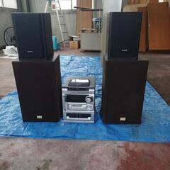 aiwaコンポとDIATONEスピーカー２台