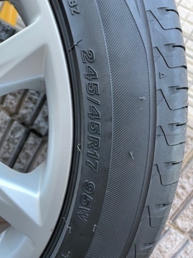 ブリヂストンレグノ245/45/R17アウディ純正ホイール付4本セット