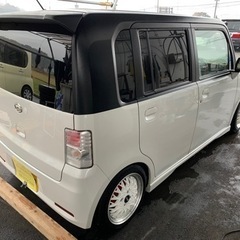 審査なしの分割可能な車屋です。ムーヴコンテカスタム　平成21年式　走行12万キロ　車検2年付　BBSホイール付　ナビ　テレビ　Bluetooth  キーフリースマートキー　ローダウンの画像