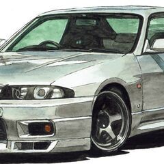 NC-271 スカイラインGT-R R34/R33 限定版画 直筆サイン有 額装済
