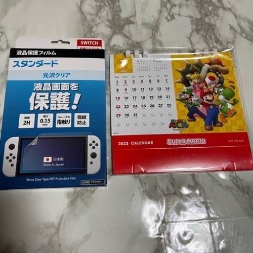 新品 任天堂 スイッチ 本体 Switch スプラトゥーン3エディション　画面保護シール　マリオカレンダーセット