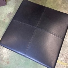 ● オットマン、合皮、黒の画像