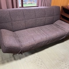 ソファーベッド　ブラウン　0円