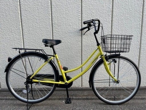 【交渉中のため一旦受け付け終了】ほぼ新品 シティーサイクル 自転車 カスタネット26HD 26インチ 変速なし オートライト FJ-B26W-HD