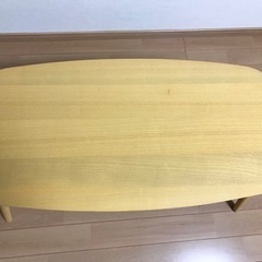 【お取引き決定しました】折れ脚センターテーブル　ノルン　ナチュラル　W100×D50×H40cmの画像