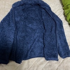 ユニクロ　ファーリーフリースフルジップジャケット　ネイビーの画像