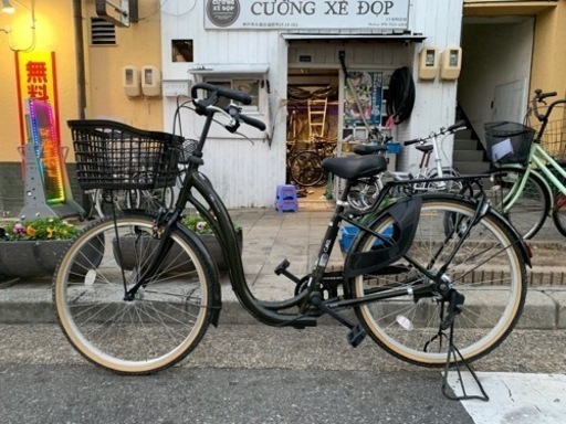 🎉🎉　めっちゃ　キレイ自転車　２６インチ　3変速　自動ライト　付き　カギ　付き　緑