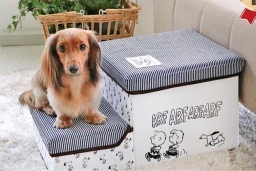 スヌーピー柄　犬 階段 ステップ台 ドッグステップ スロープ