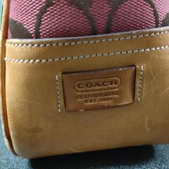 【引取決定】coach_ボックス型赤いトートバッグの画像