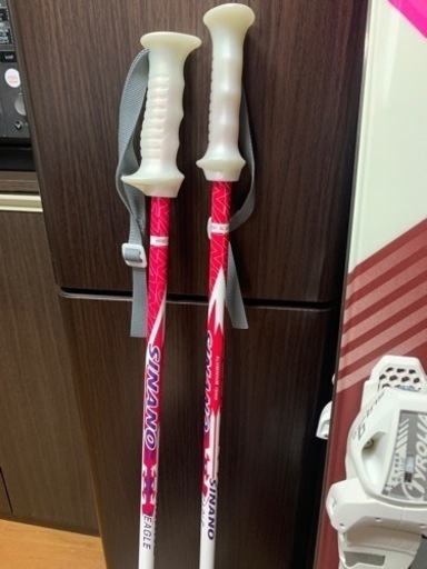 【美品】スキーセット(レディース):ブーツ、スキー板、ストック、布バック