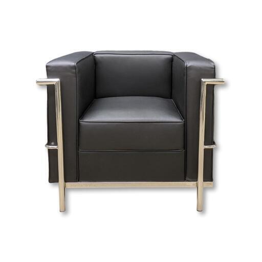 【中古品】シングルソファー( ル・コルビジェデザイン LC2/リプロダクト品)