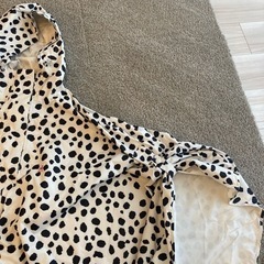 レインポンチョ　モノトーン柄　収納袋付きの画像