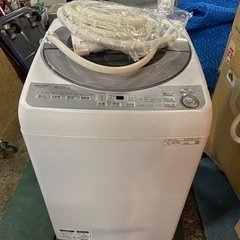 【格安投稿】シャープ 全自動洗濯機 8kg 2019年製 ES-GV8C-S ダイヤカット穴なし槽 サイクロン洗浄 SHARP
