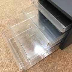 書類ケース　4段　プラスチック製　引き出し　レターケース　収納ケース　小物入れ　オフィス　書類整理　書類収納　事務用の画像