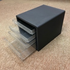 書類ケース　4段　プラスチック製　引き出し　レターケース　収納ケース　小物入れ　オフィス　書類整理　書類収納　事務用の画像