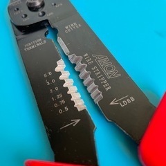 電工ペンチ エーモン 0.5sq〜 ギボシ端子加工の画像