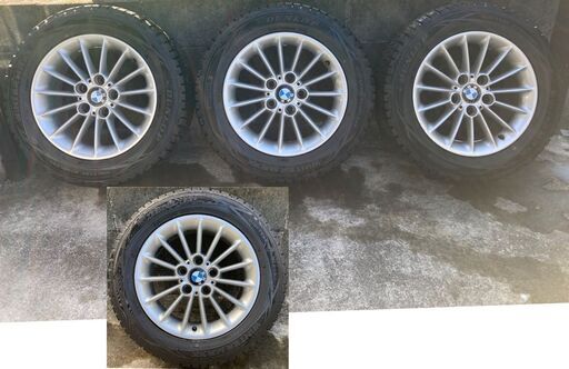 【Sold Out】スタッドレスタイヤ＆ホイール4本 *ダンロップ ウィンターマックス WM01* 225/55R16 BMW 5シリーズ E39 純正ホイール 7J×16