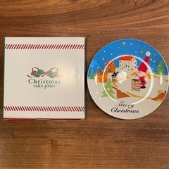 (新品】クリスマス　サンタクロース　ケーキ皿の画像