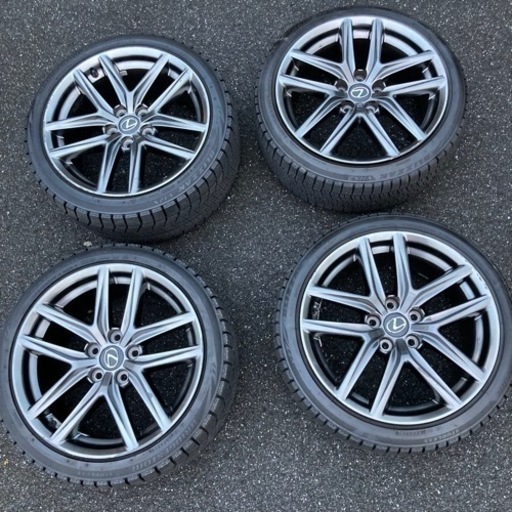 レクサス　IS Fスポーツ　純正ホイール タイヤ ブリヂストン ブリザックVRX2 サイズ フロント225/40R18 リア255/35R18