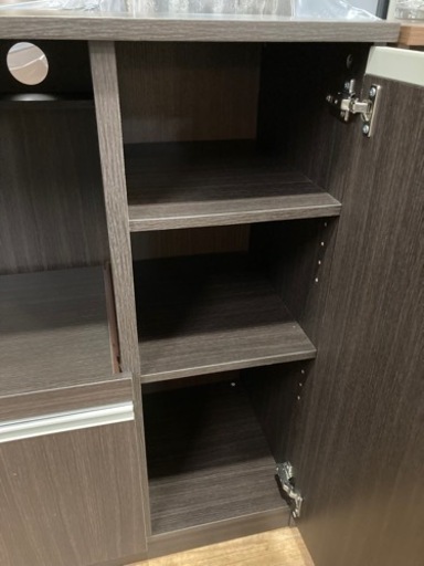 レンジ台 キッチンカウンター ブラウン 中古