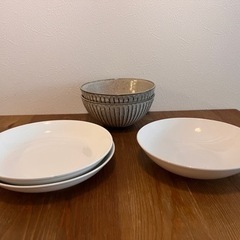 お皿、どんぶり、5点