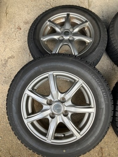 スタッドレス・アルミセット　バリ山　175/65R14 ヴィッツ　フィット　マーチ　デミオ　コルト　コンパクト全般