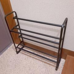 伸縮式シューズラック2段 (スリム シューズスタンド) の画像