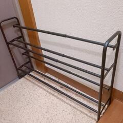 伸縮式シューズラック2段 (スリム シューズスタンド) の画像