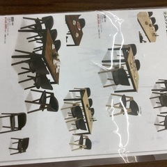 KL-86【新入荷　アウトレット】ムッシュ/メラミン天板　ダイニング5点セット　ブラウン