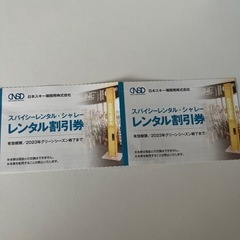 スキーのレンタル料30%割引券