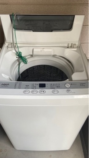 洗濯機 4.5kg ハイアール ホース付き ホワイト 中古