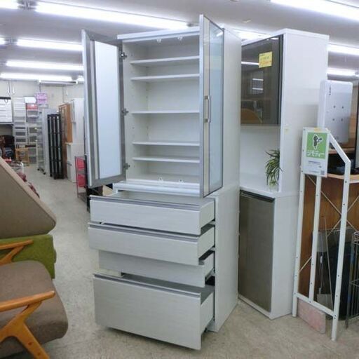 食器棚 ニトリ ポスティア 幅80.5cm 80.5×50×206cm スリム 札幌 西野店 食器棚 ニトリ ポスティア 幅80.5cm 80.5×50×206cm スリム 札幌