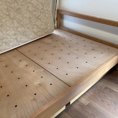 引き取り限定 無印良品 セミダブルベッドフレーム ベッドフレーム下